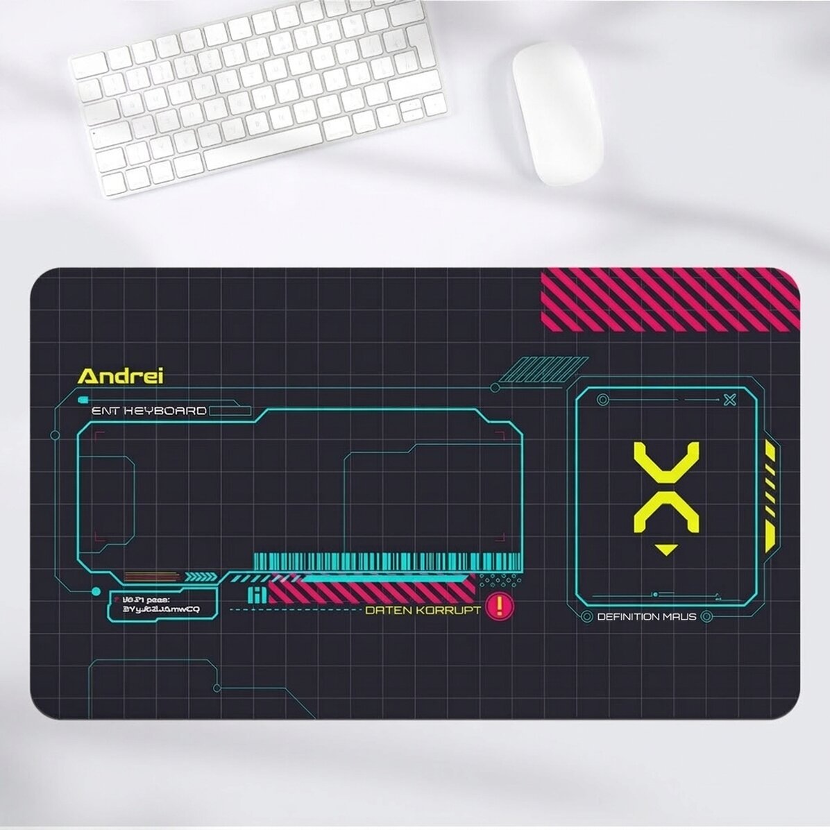 Individuell gestaltetes XXL-Mauspad mit Text – Gaming Sci-Fi