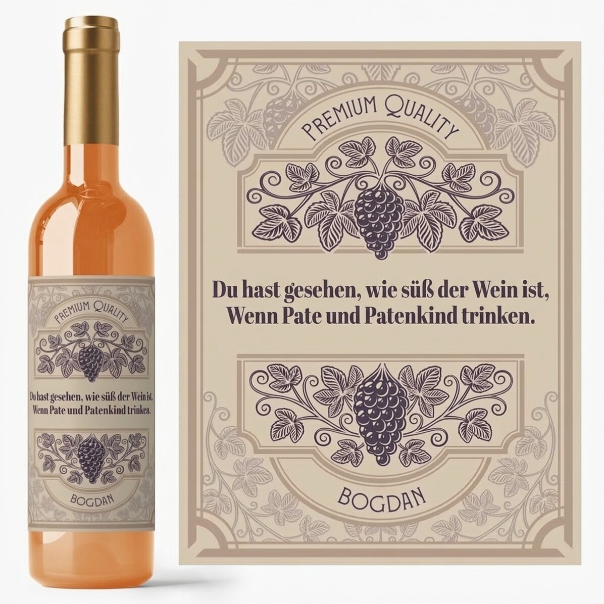 Wein mit individueller Beschriftung – Rebstock