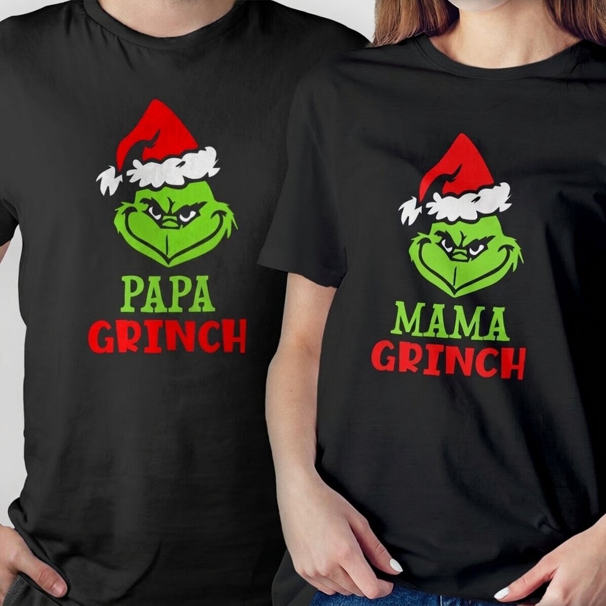 Personalisiertes Baumwoll-T-Shirt mit Aufdruck – Grinch