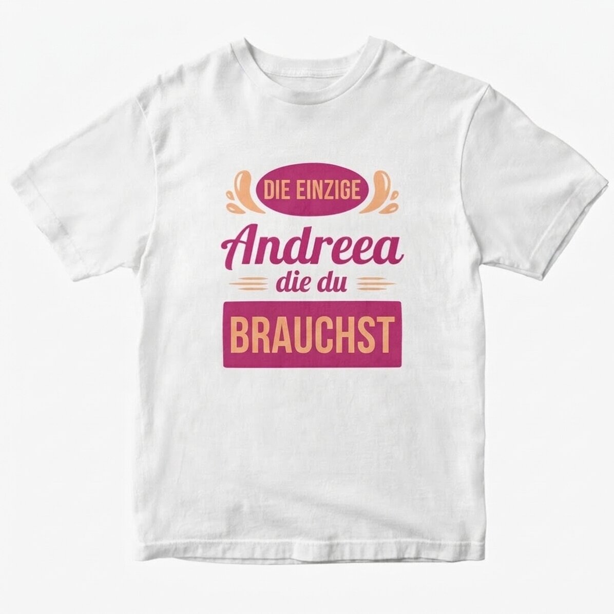 Personalisiertes Baumwoll-T-Shirt mit Aufdruck – Only one