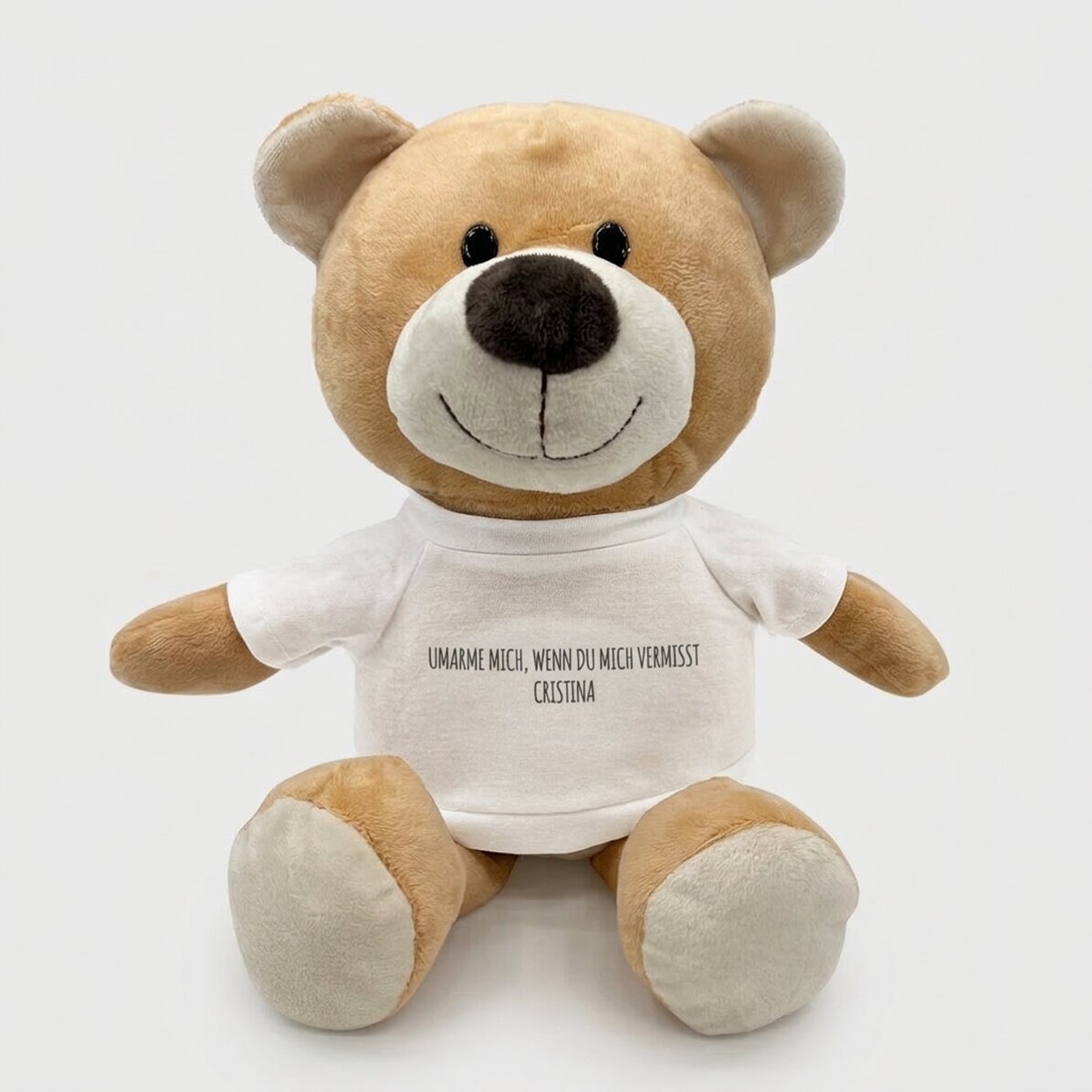 Plus ein personalisierter Teddybär mit einer Botschaft