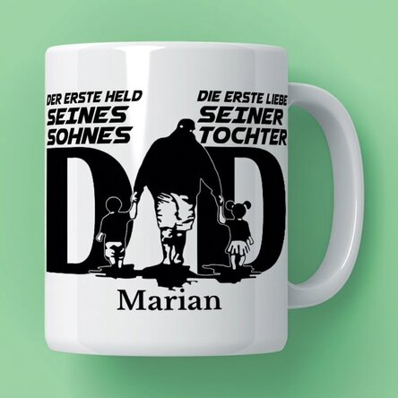 Personalisierte Tasse mit Text – Dad