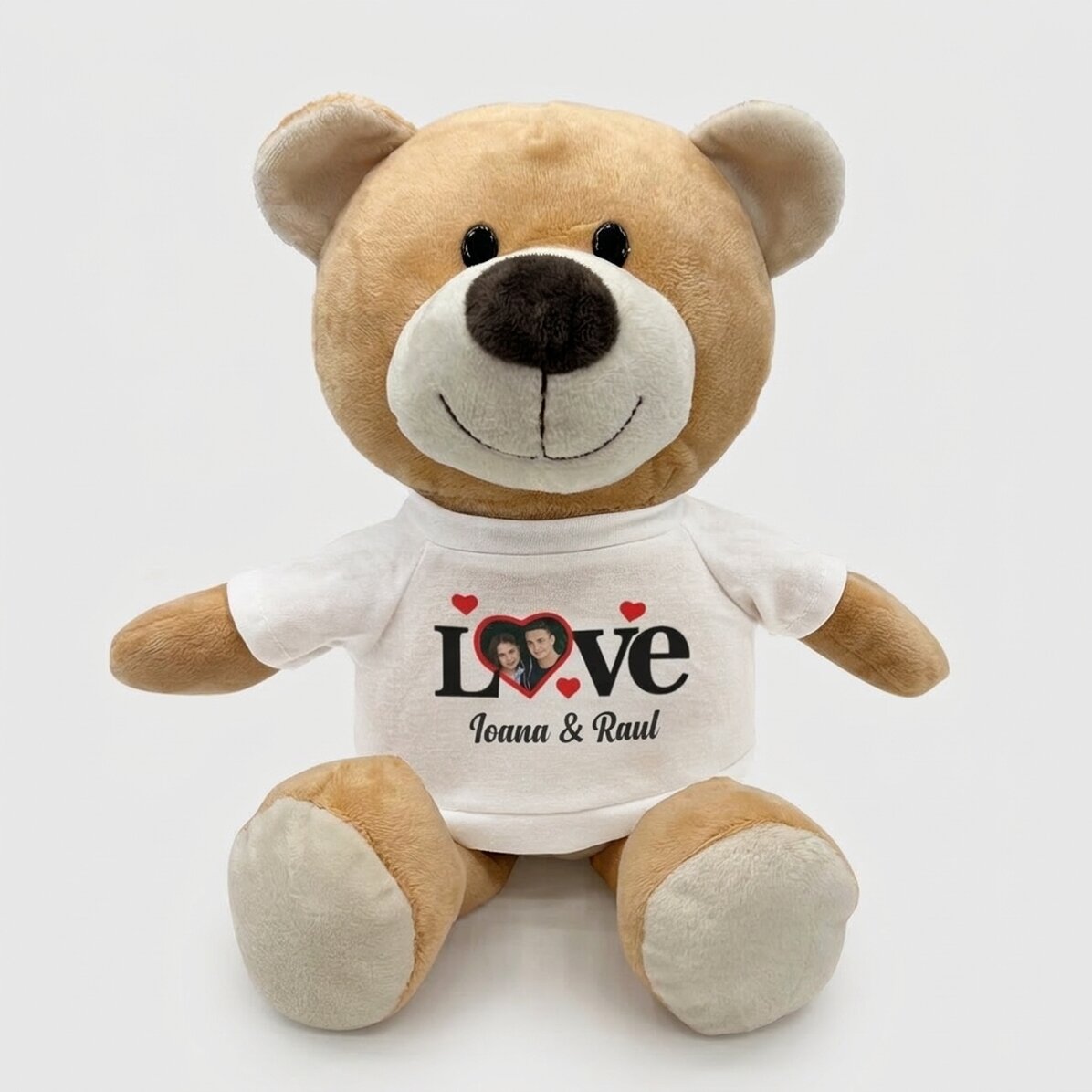 Plus personalisiertes Teddybärchen mit Foto und Text – Love