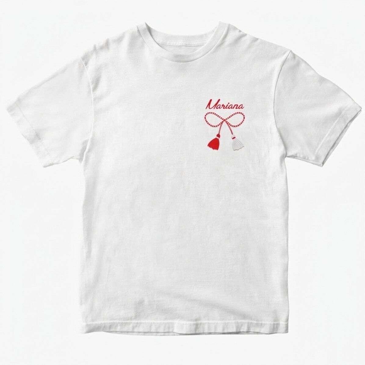 Personalisiertes Baumwoll-T-Shirt mit Aufdruck