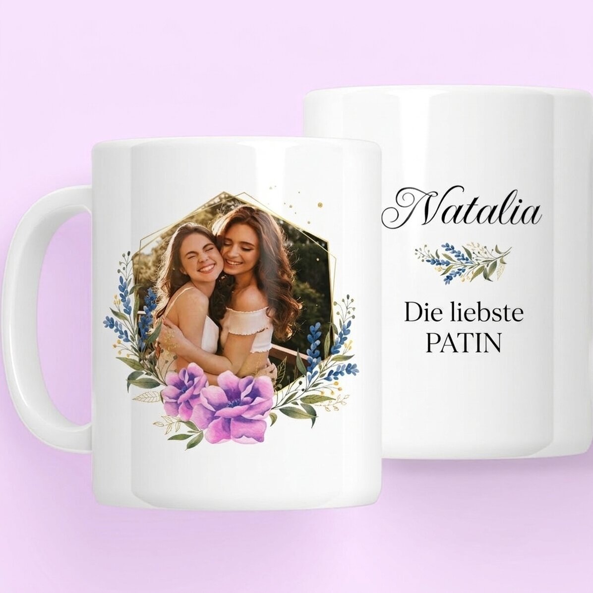 Personalisierte Tasse mit Foto und Botschaft – Meine Liebste