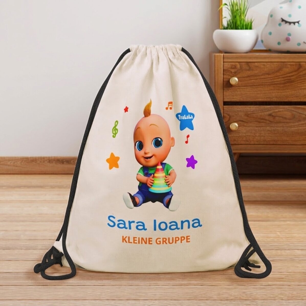 Rucksack mit Namensaufdruck – Johny, TraLaLa