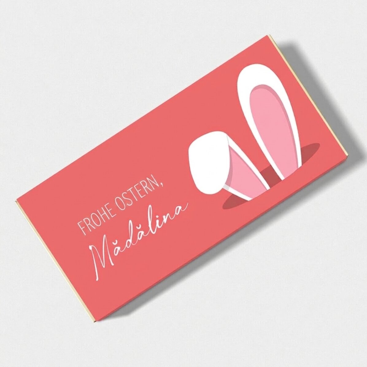 Personalisierte Schokolade mit Text – Bunny