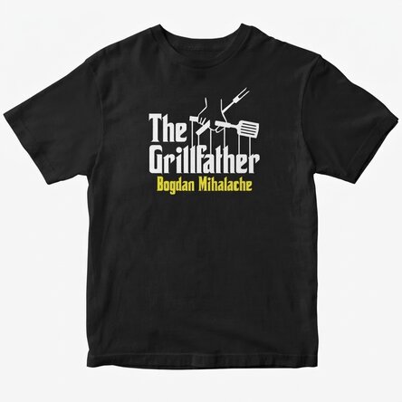 Personalisiertes Baumwoll-T-Shirt mit Aufdruck – The Grillfather