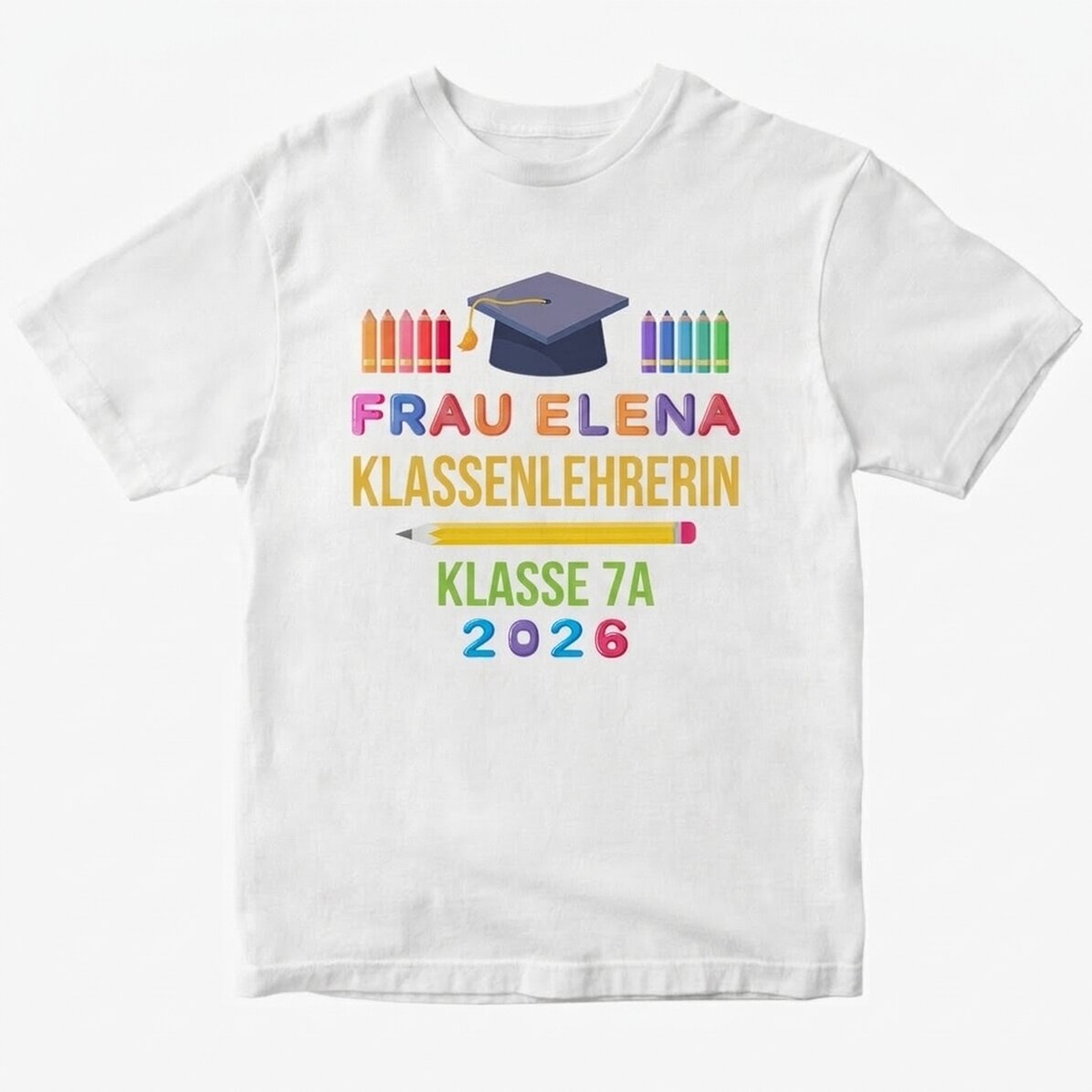 Personalisiertes T-Shirt mit Aufdruck – Abschluss