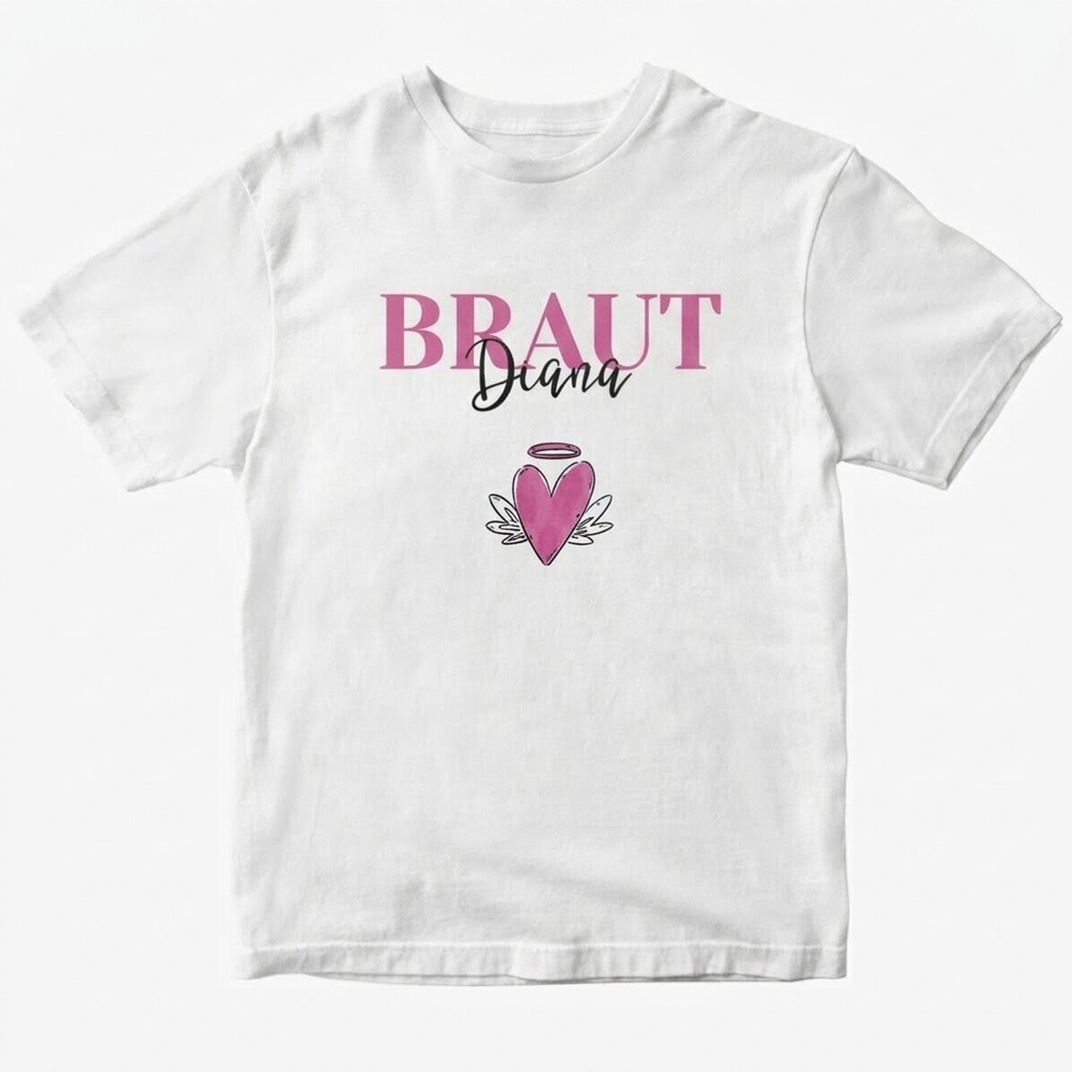 Personalisiertes Baumwoll-T-Shirt mit Aufdruck – Hochzeit