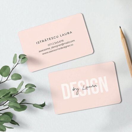 Individuell gestaltete Aluminium-Visitenkarte, beidseitig bedruckt – SIMPLE