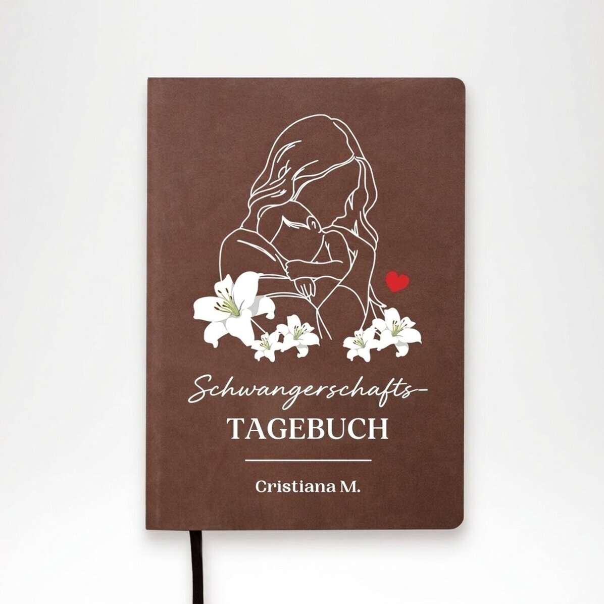 Personalisierter Terminkalender mit Text – Schwangerschaftstagebuch