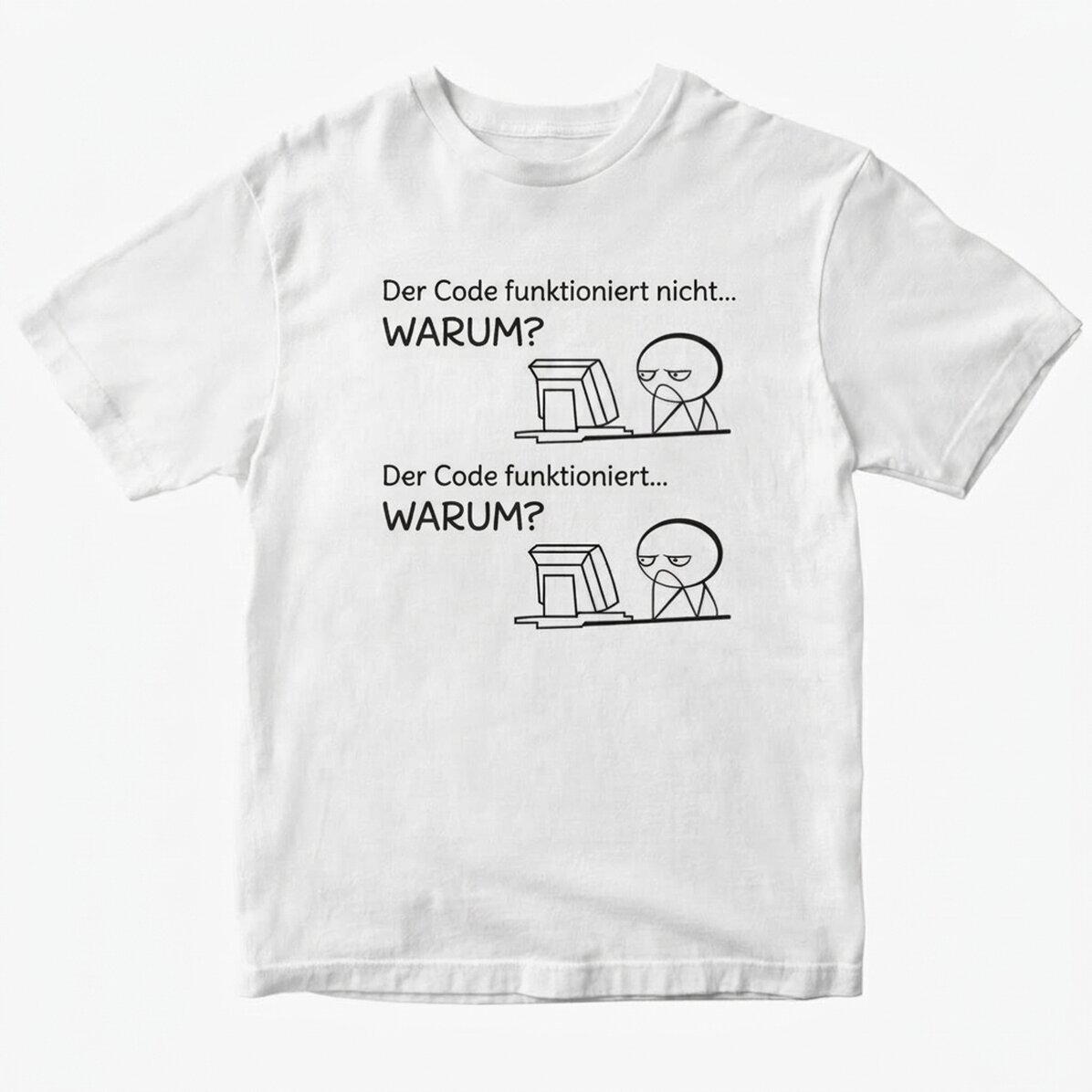 Personalisiertes Baumwoll-T-Shirt mit Aufdruck – Der Code funktioniert nicht