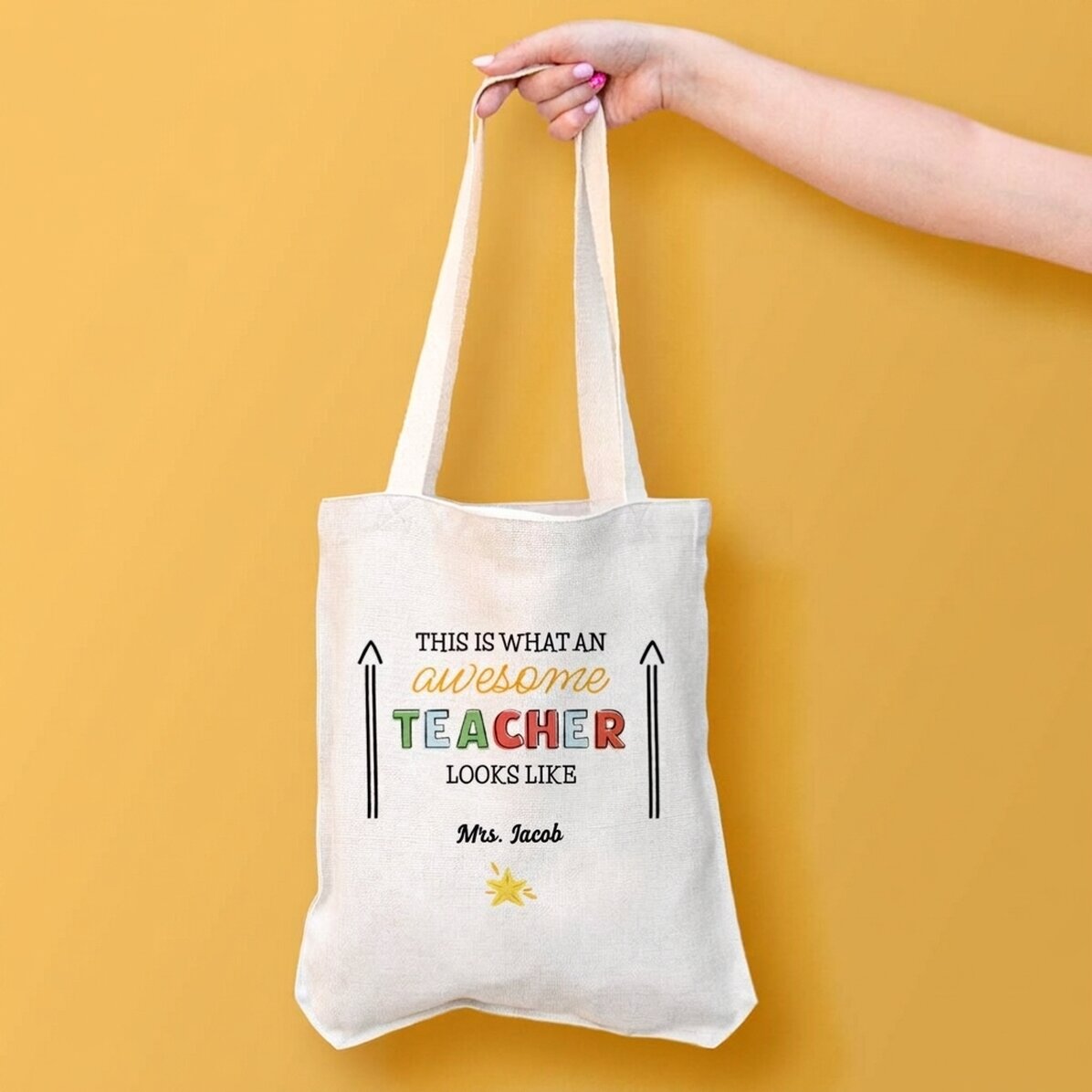 Personalisierte Tragetasche mit Schriftzug – Awesome