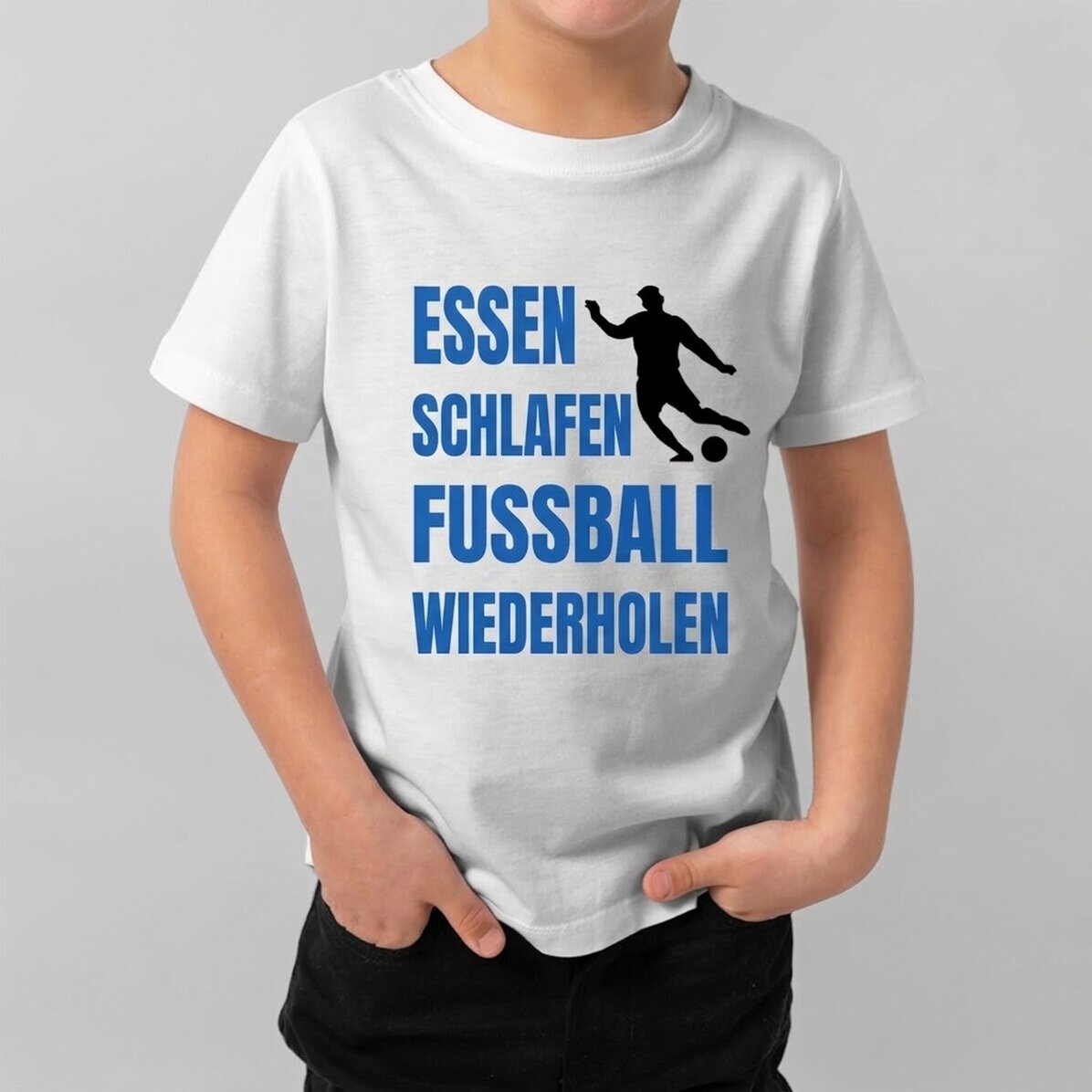 Personalisiertes Baumwoll-T-Shirt für Kinder mit Aufdruck – Repeat
