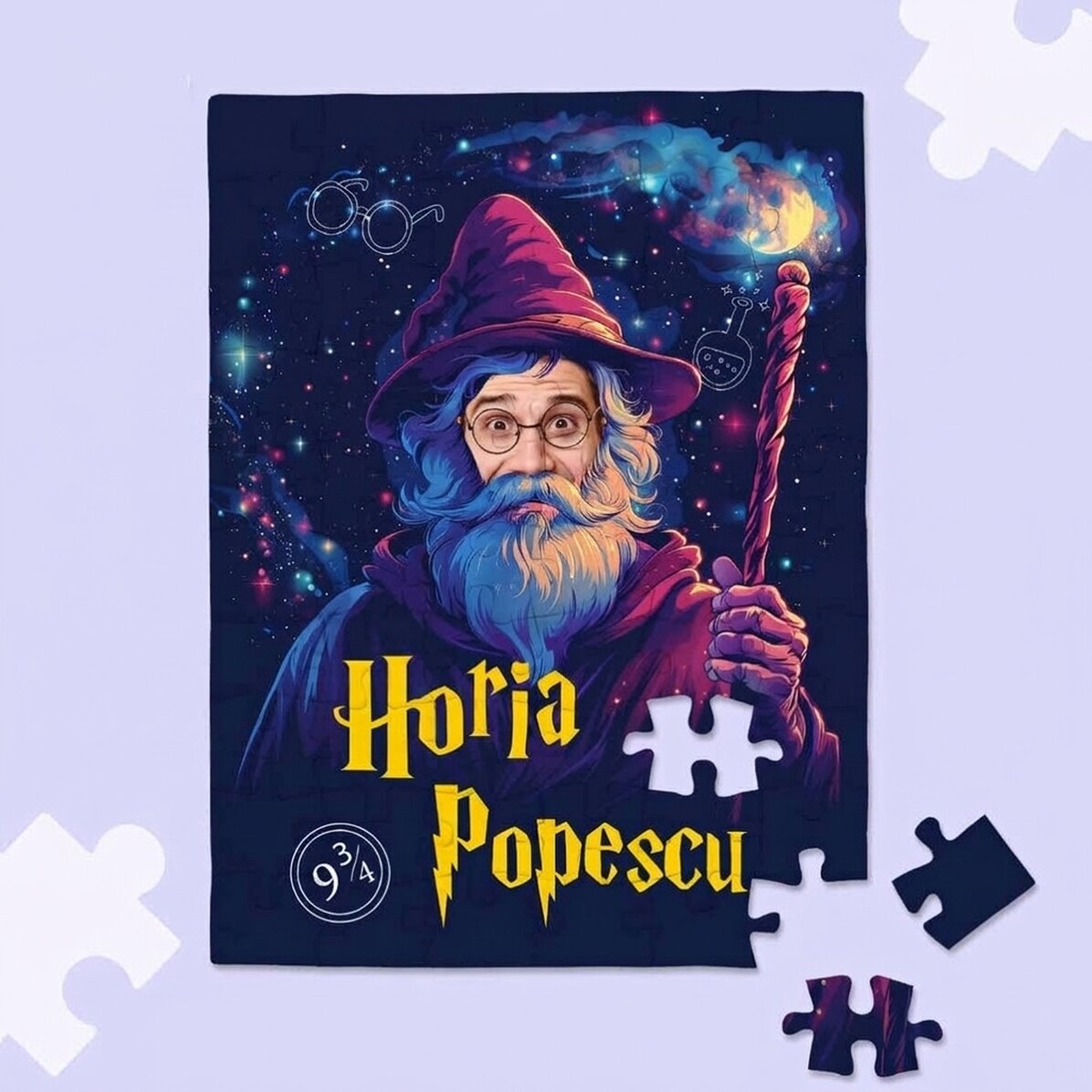 Individuell gestaltetes Puzzle mit Foto und Text – Wizard