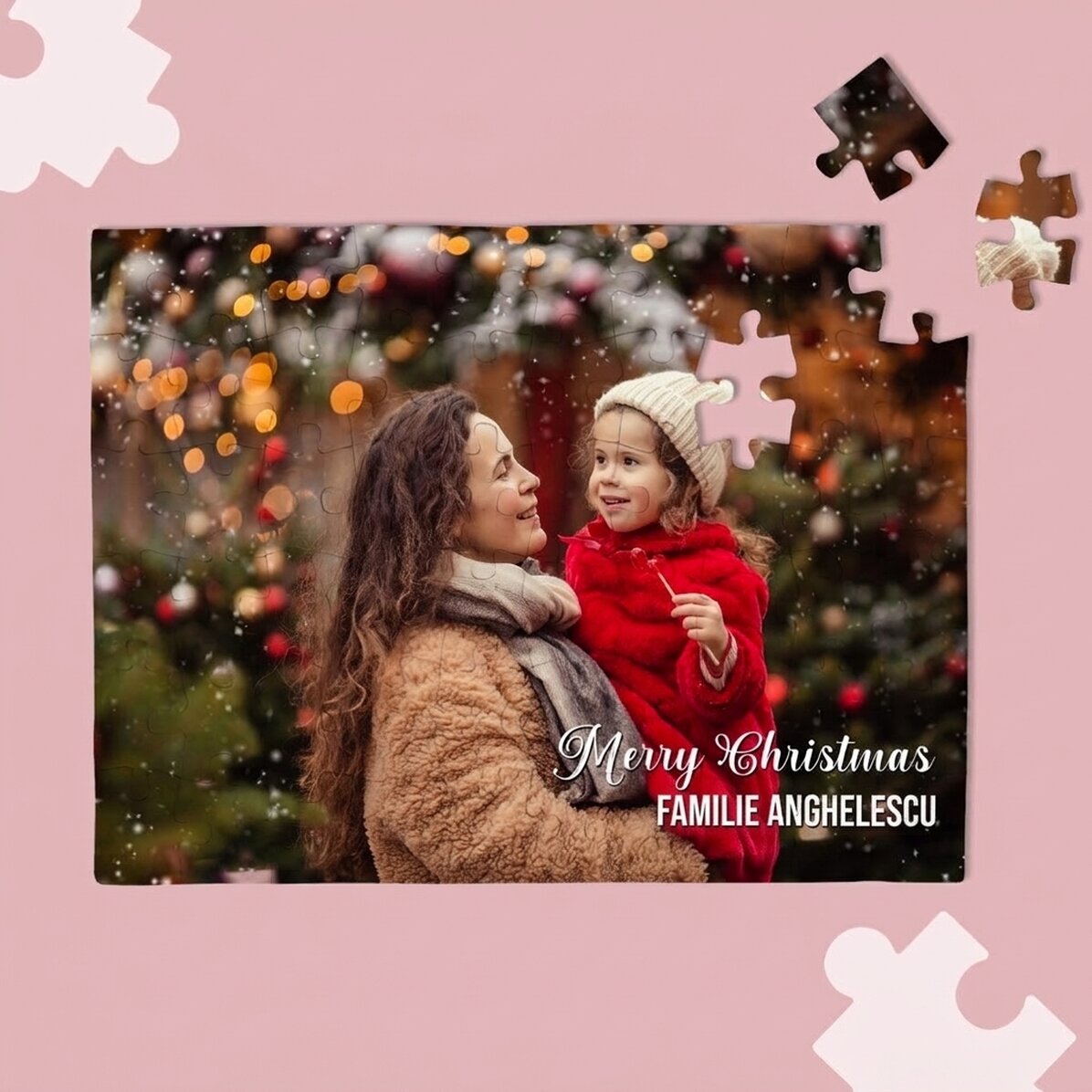 Individuell gestaltetes Puzzle mit einem Foto und einer Botschaft