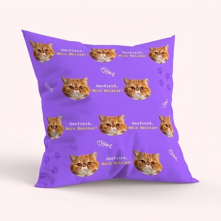 Personalisiertes Kissen mit 10 Fotos auf Vorder- und Rückseite – Cat