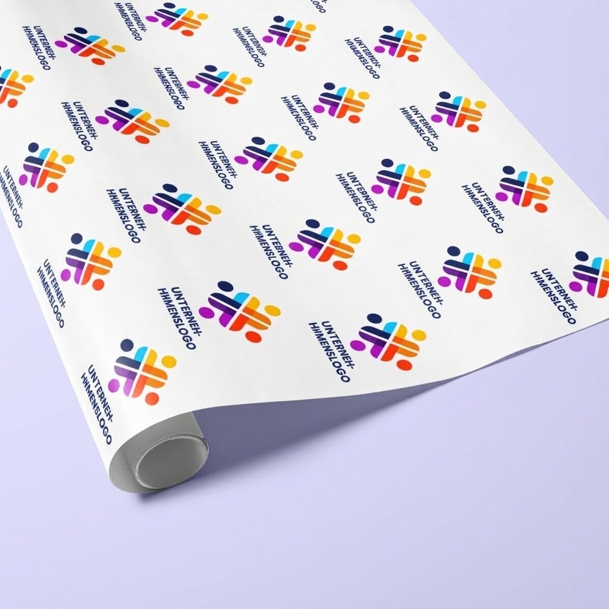 Individuell gestaltetes Geschenkpapier mit Logo
