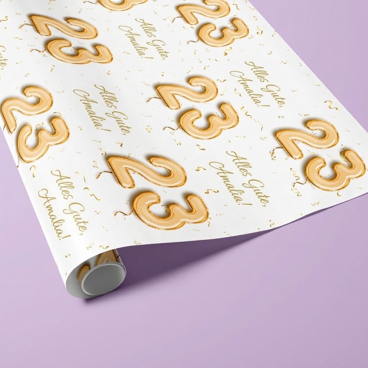 Individuell gestaltetes Geschenkpapier mit Text – Ballons für dich