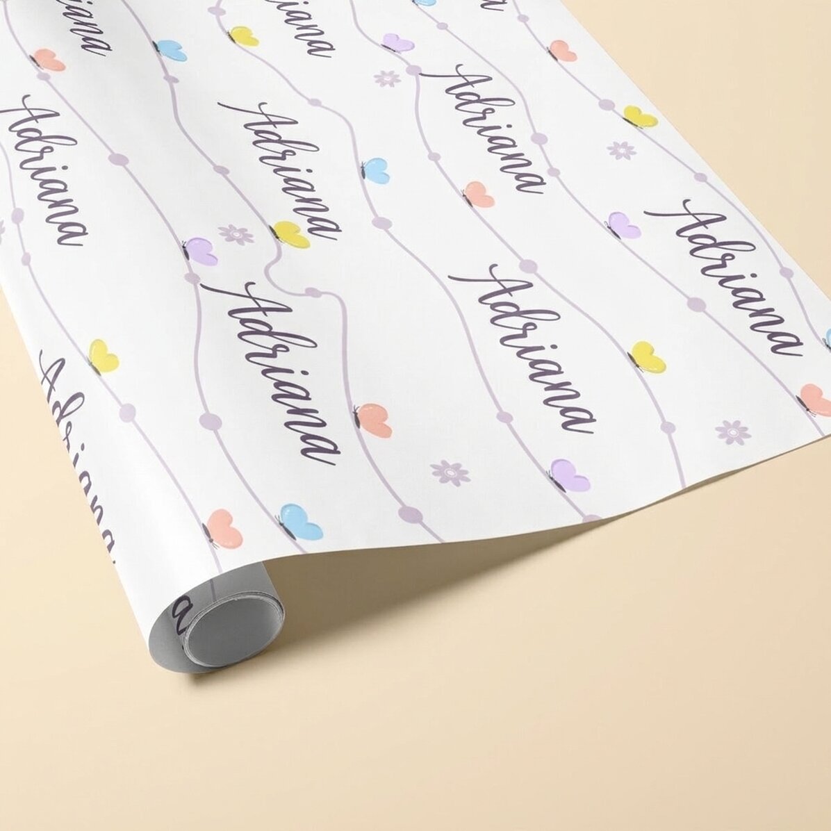 Individuell gestaltetes Geschenkpapier mit Text – Mein erstes Geschenk