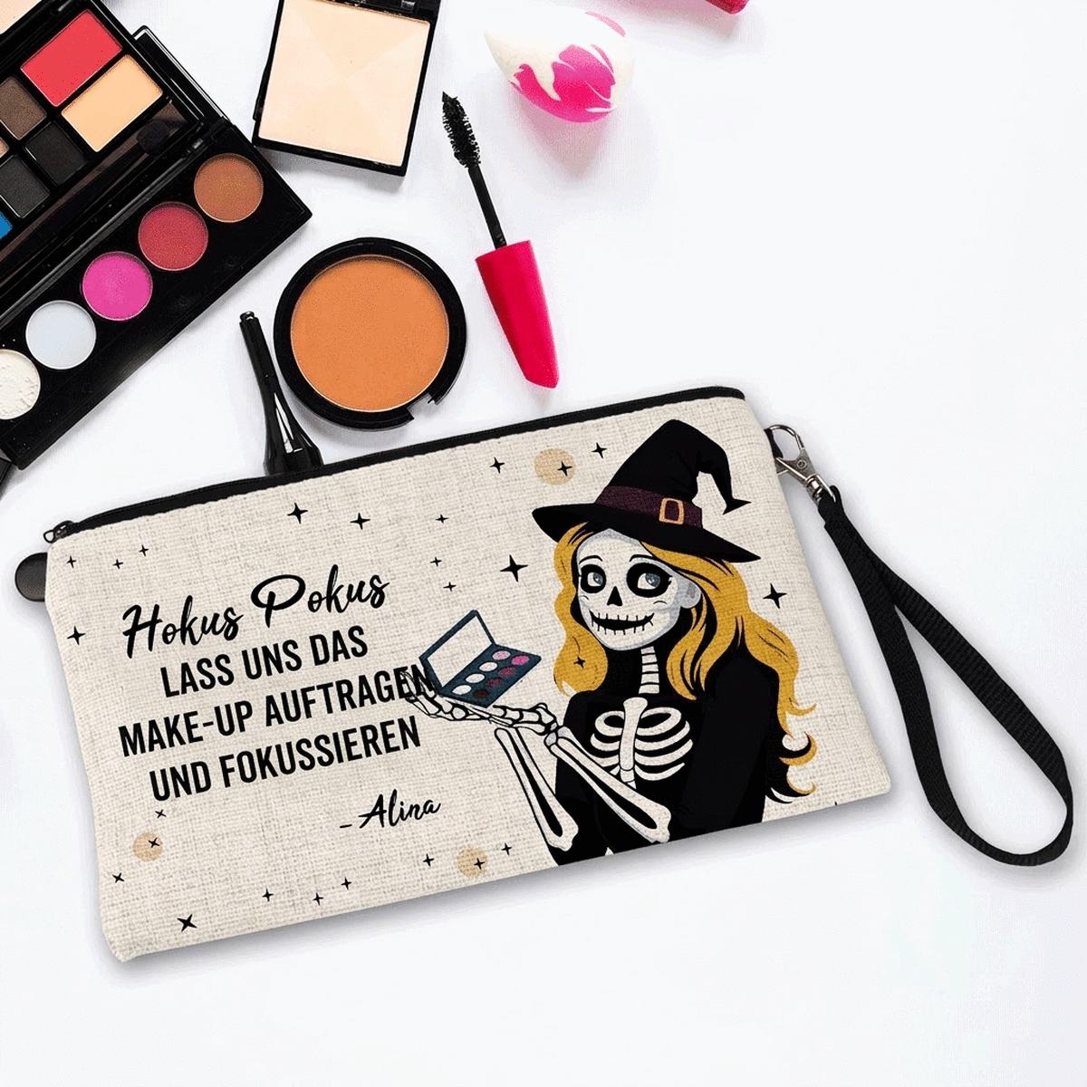 Individuell gestaltetes Make-up-Set mit Schriftzug – Halloween