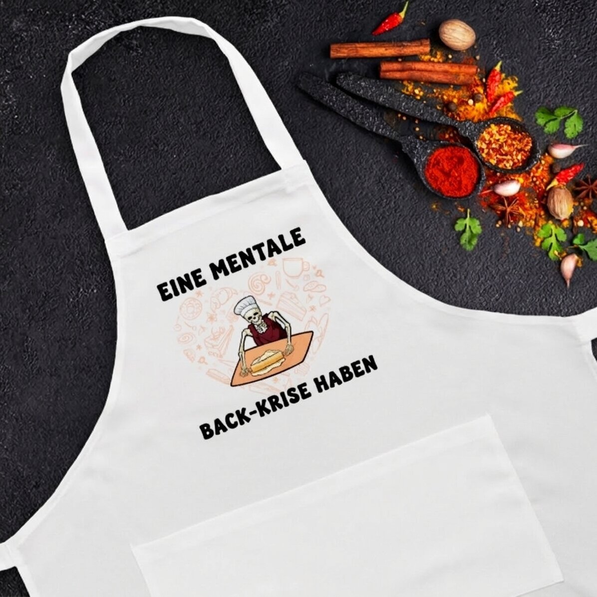 Individuell gestaltete Anstecknadel mit Text – Mental Bake Down
