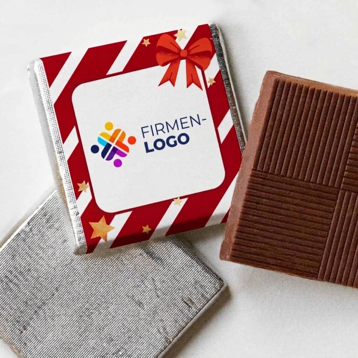 Personalisierte Mini-Schokolade mit Logo – Weihnachten