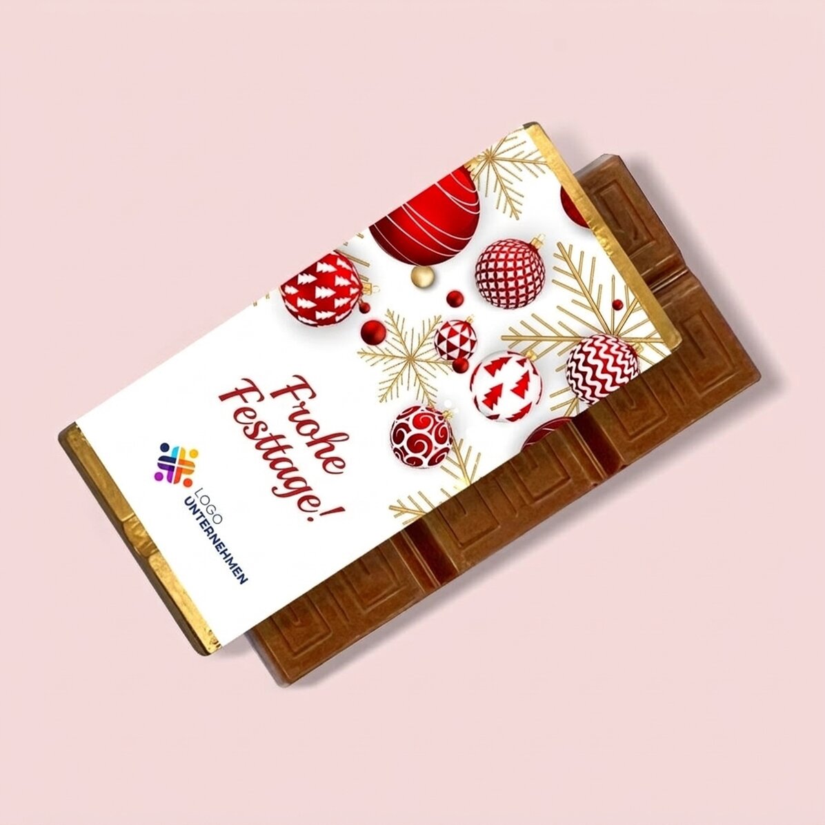 Personalisierte Mini-Schokoladentafel mit Logo und Botschaft – Globuri