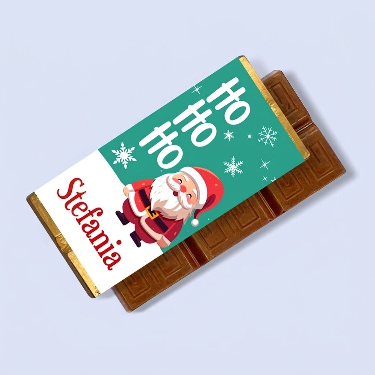 Personalisierte Mini-Schokoladentafel mit Namen – Ho ho ho