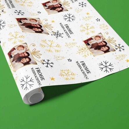 Individuell gestaltetes Geschenkpapier mit Foto und Botschaft – Das Weihnachtsgeschenk