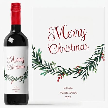 Personalisierter Wein mit einer Botschaft von Caciun – Mit Liebe