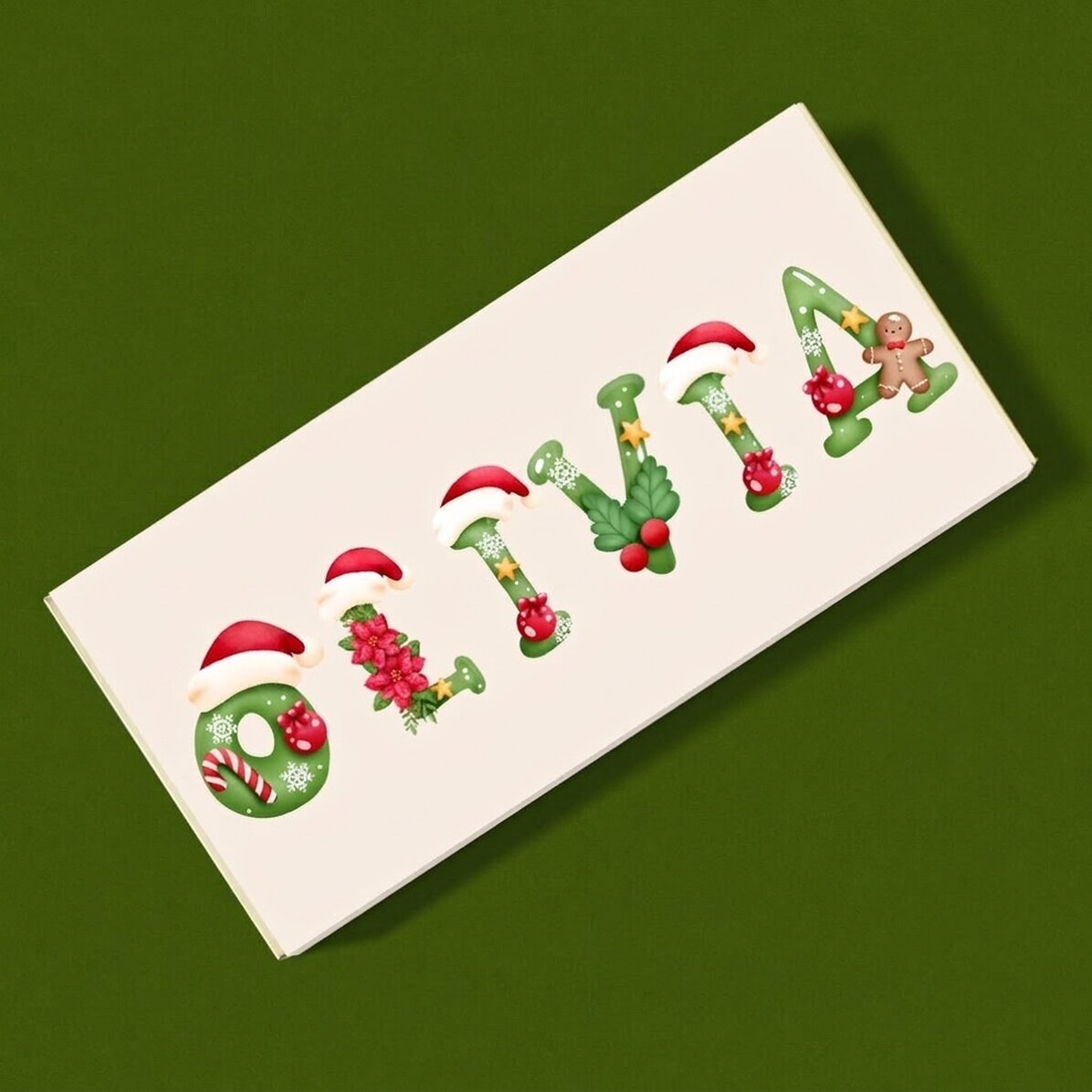 Personalisierte Schokolade mit Botschaft – Frohe Weihnachten!