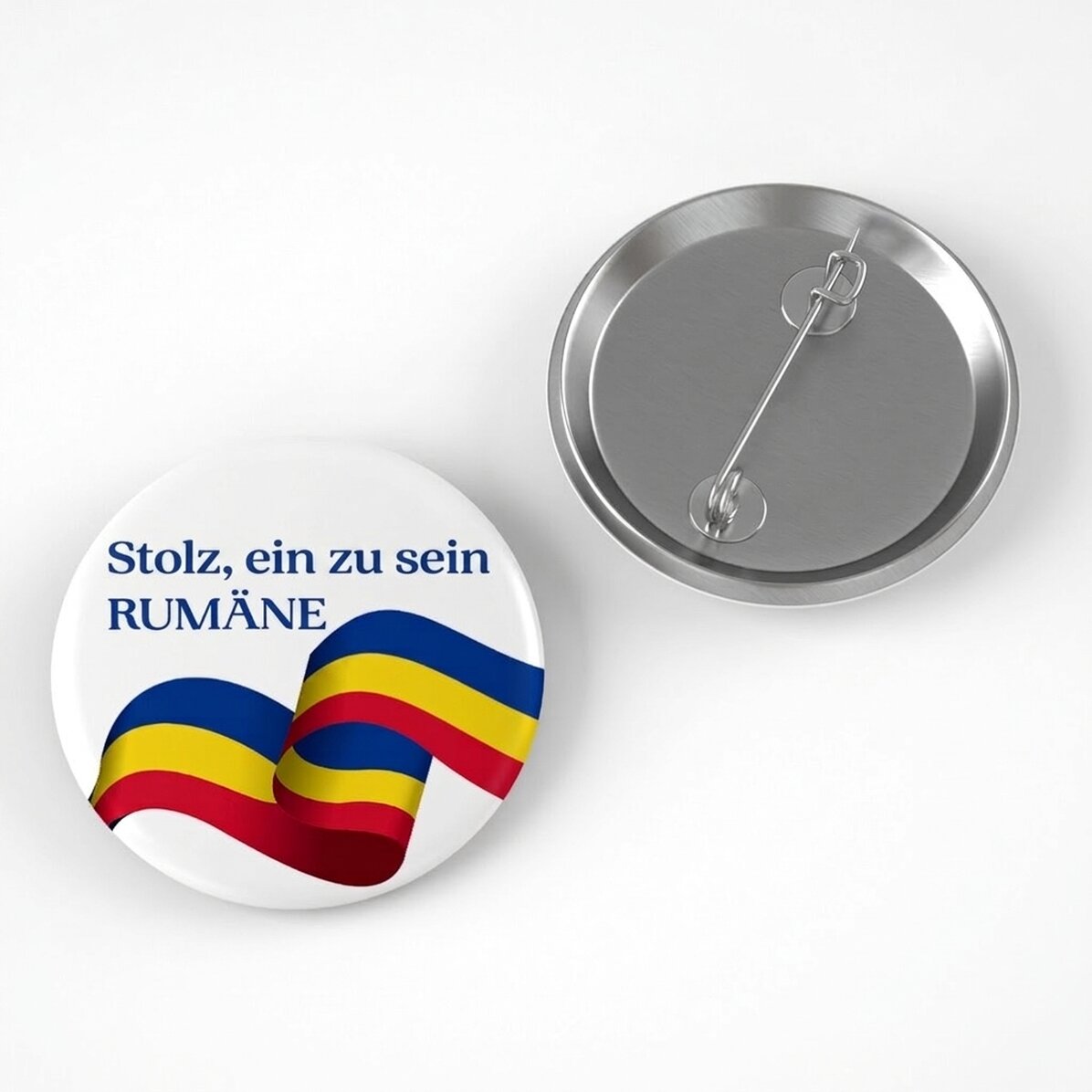 Personalisiertes Button mit Text – Stolz, Rumäne zu sein