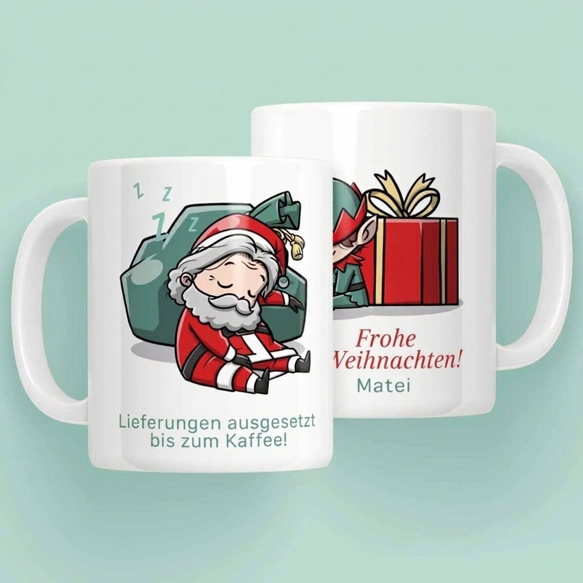 Personalisierte Tasse mit Text – Lieferungen ausgesetzt