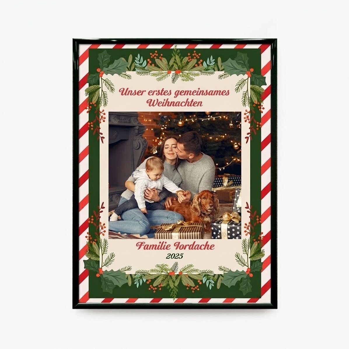 Individuell gestaltetes Bild mit Foto und Text – Das erste Weihnachtsfest