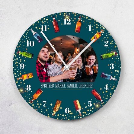 Personalisierte Uhr mit Text und Foto – Ora de sprit
