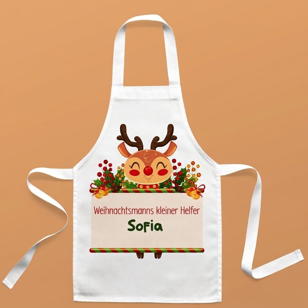 Personalisierter Kindersack mit Text – Die Hilfe des Weihnachtsmanns