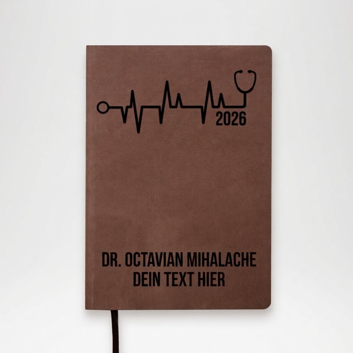 Personalisierter Leder-Terminkalender mit Aufdruck für Ärzte