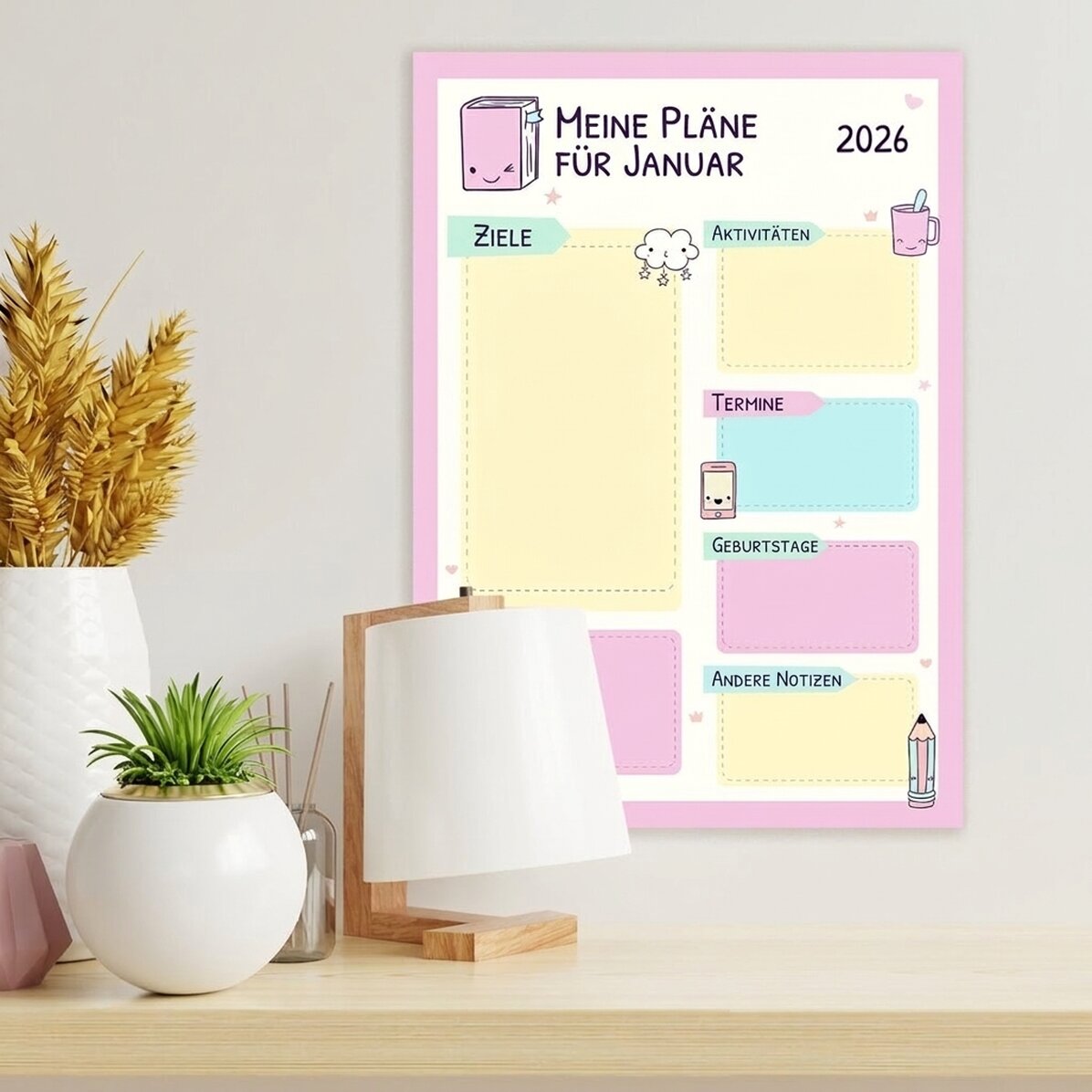 Individuell gestaltetes Poster – Pastel Planner