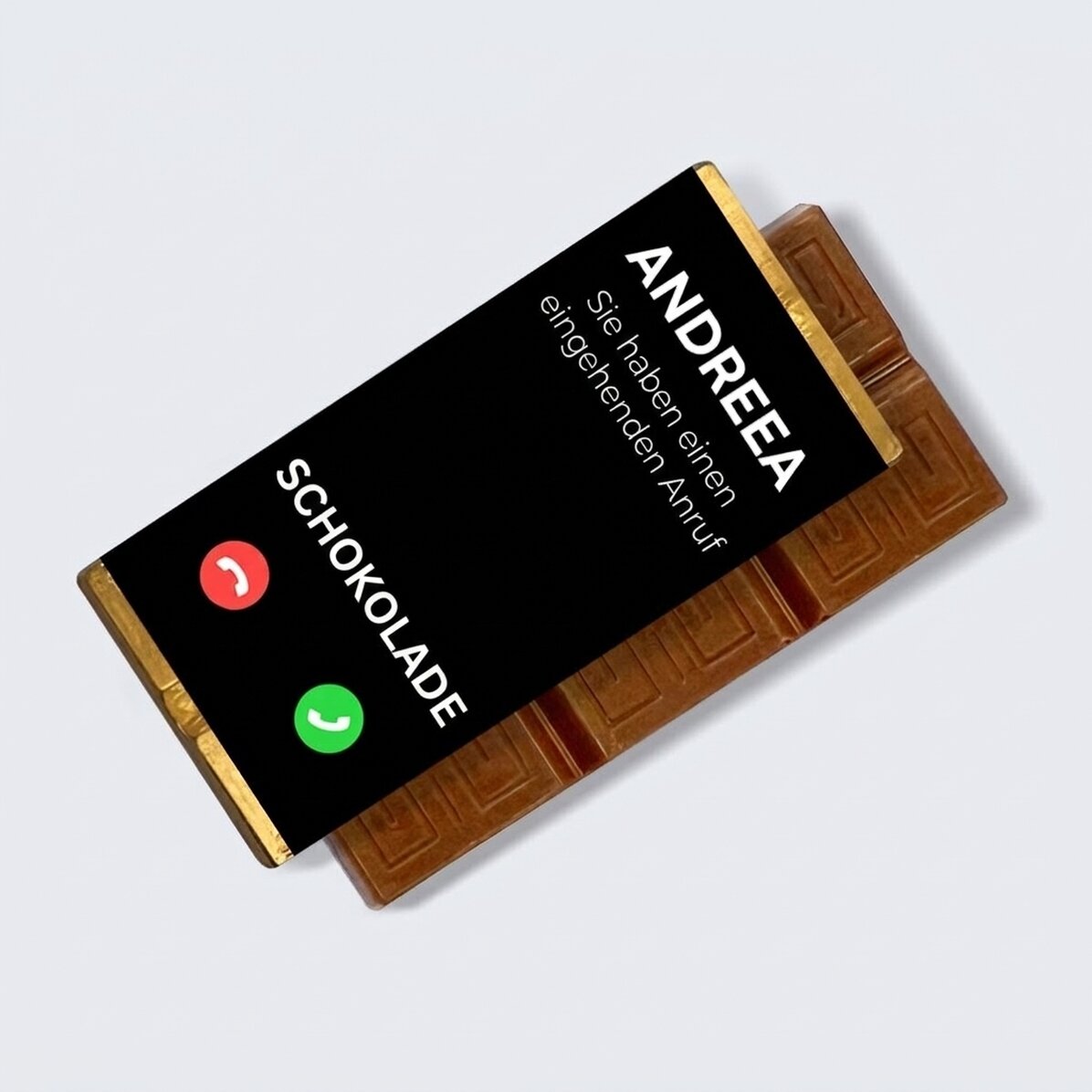 Personalisierte Mini-Schokoladentafel mit Botschaft – Incomig Call