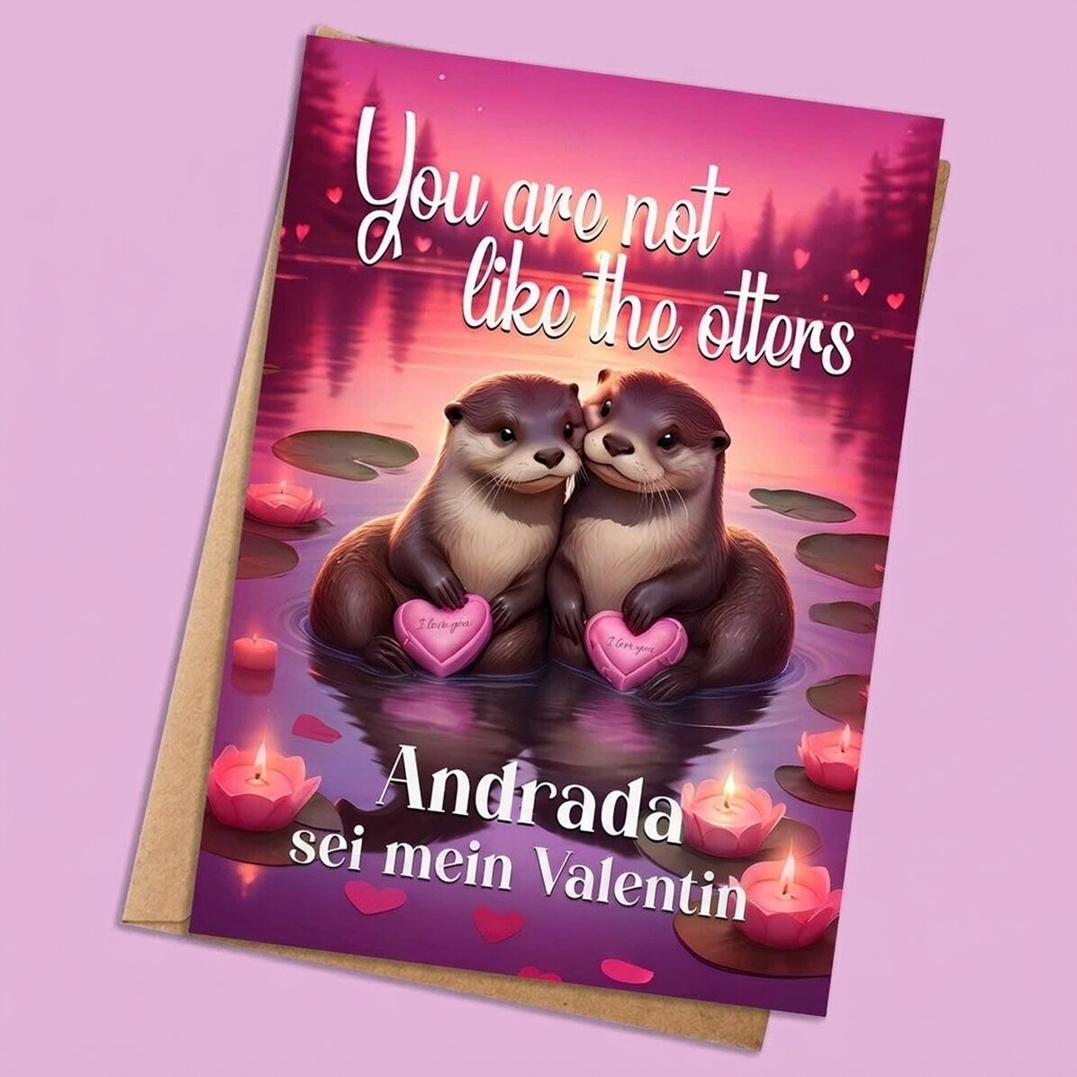 Personalisierte Karte mit Text – Not like otters