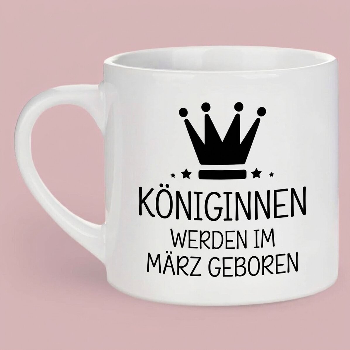Personalisierte Espressotasse mit Schriftzug – Queens