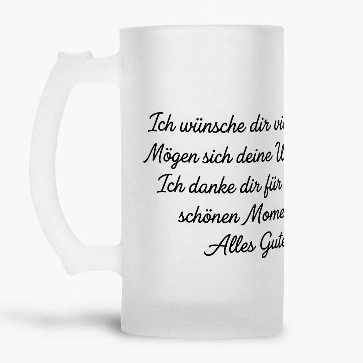 Personalisierter Bierkrug mit Aufschrift – Herzlichen Glückwunsch zum Geburtstag!
