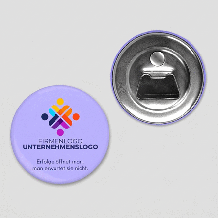 Flaschenöffner mit Magnet, individuell gestaltet mit Logo und Text