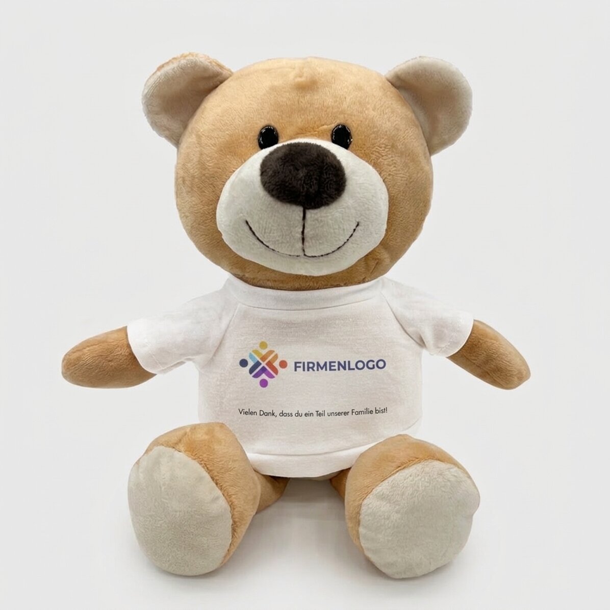 Plus: personalisierter Teddybär mit Logo und Text