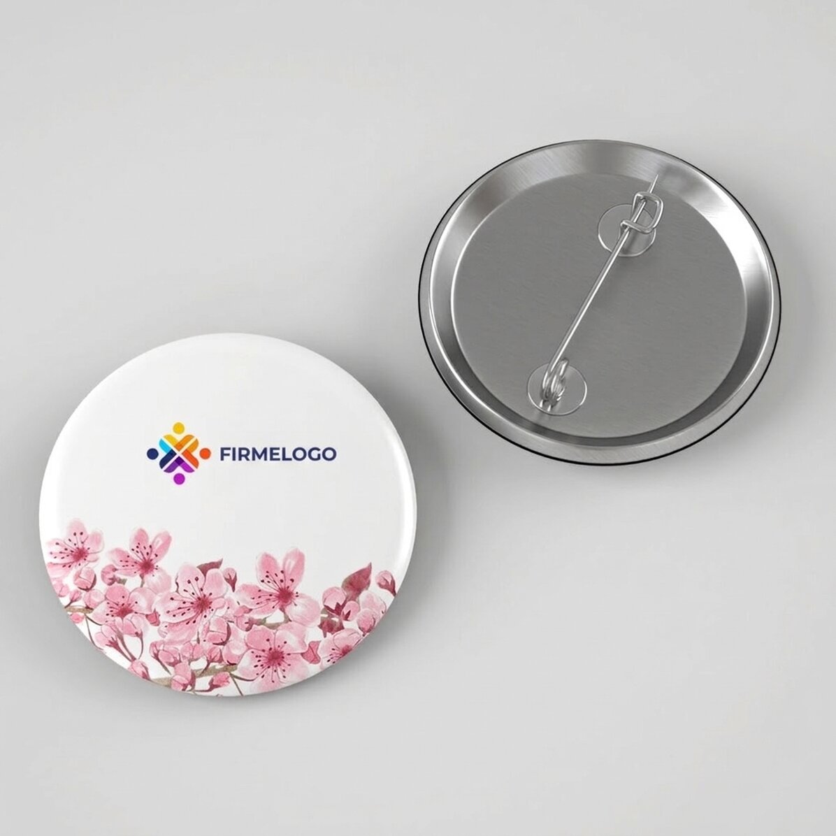 Personalisiertes Button mit Logo – Flowers