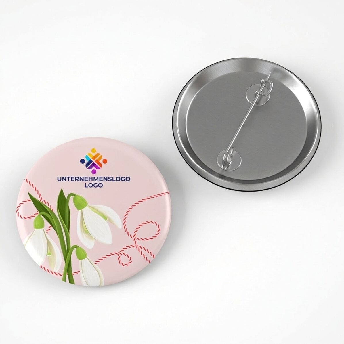 Personalisiertes Button mit Logo – Frühling