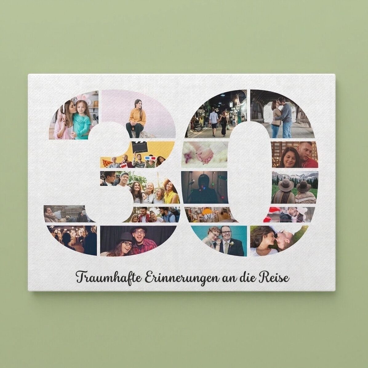 Individuell gestaltetes Leinwandbild im Querformat mit Fotos und Text – 30