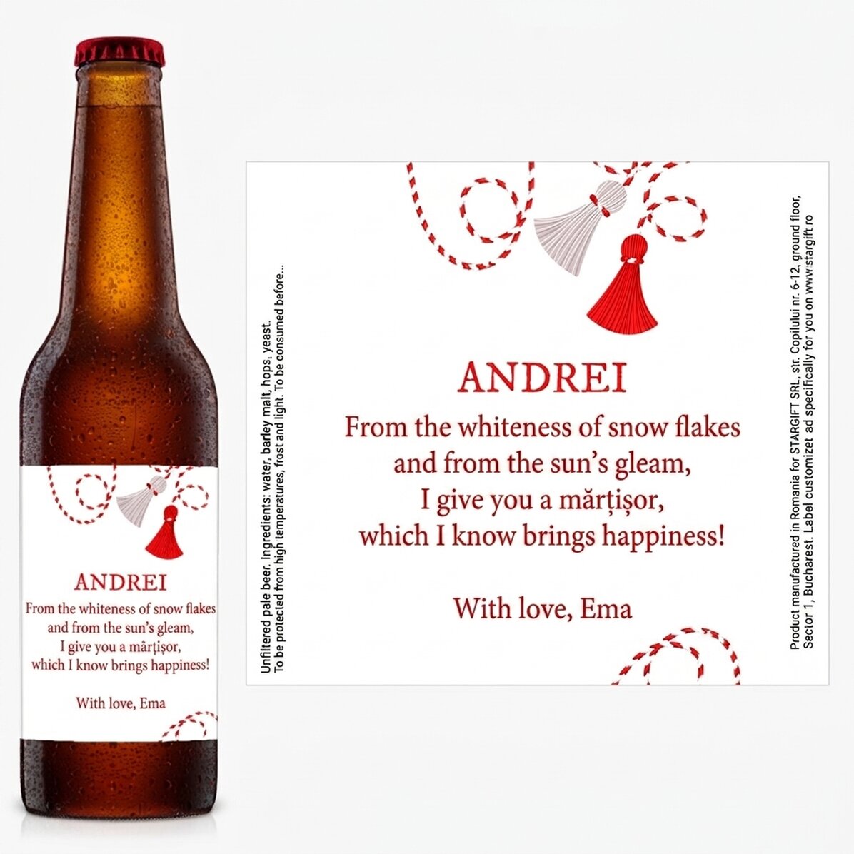 Bier mit persönlicher Botschaft